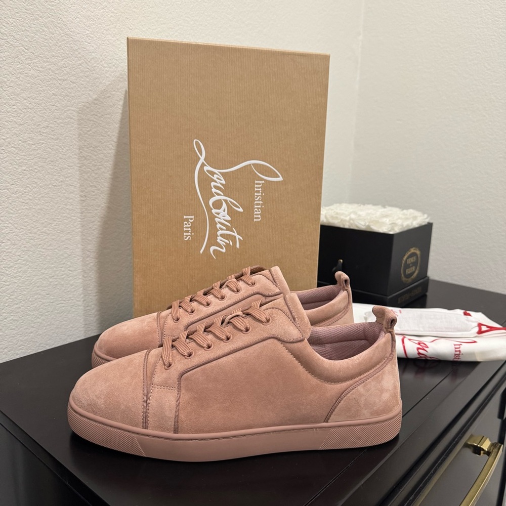 Christian Louboutin Louis Junior Orlato Suede Pink